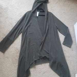 ODDY 3XL OLIVE GREEN/GRAY ASYMMETRICAL SWEATER NWT